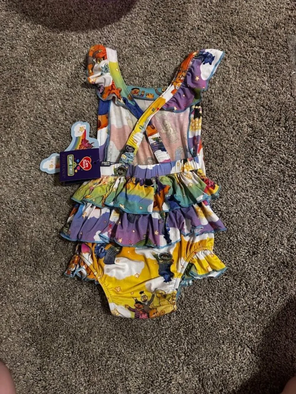 Posh Peanut Care BearsXSesame St Romper